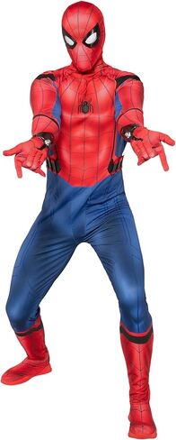 زي Jazwares Marvel Spider-Man Primalux التنكري للرجال - بدلة ممتازة لحفلات العودة للوطن مع رماة الويب وقناع وأحذية مدمجة in Saudi Arabia