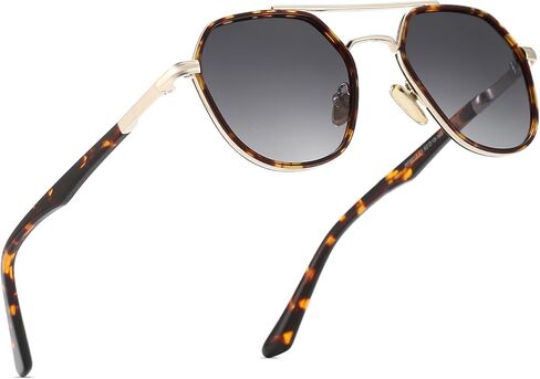 نظارات شمسية أفياتور مستقطبة للنساء والرجال، كلاسيكية وعصرية، حماية من الأشعة فوق البنفسجية، نظارة معدنية بذراع من الأسيتات in Kuwait