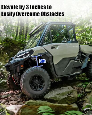 3" Lift Kit Fit for Can-Am Defender HD5 HD8 HD9 HD10 DPS XT, Front & Rear Suspension Upgrade with Aluminum Preload Spacers, Improves Ground Clearance, Fits up to 28" Off-Road Tires in Saudi Arabia