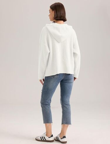 Cardigan Sweaters for Women with Zip Up Hoodie Long Sleeve Drawstring Chunky and Oversized Cardigan in Saudi Arabia