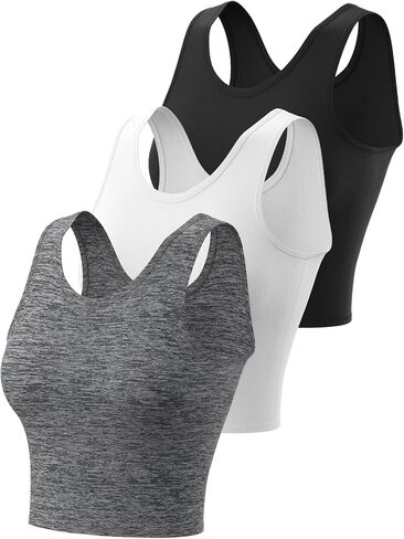 3-Pack Women's Sports Tank Top for Fitness, Running, Yoga Training, Tight-Fitting Top, T-Shirt in Saudi Arabia