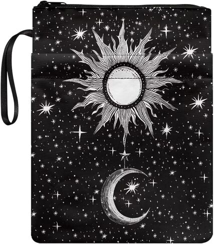 chaqlin Book Sleeve with Zipper, Bible Cover for Book Lovers, Books Floral Print Washable Booksleeve Accessories for Paperback, Textbooks in Kuwait