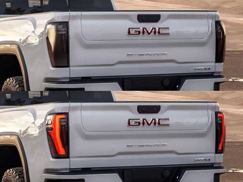 أغطية إضاءة خلفية Rvinyl متوافقة مع GMC Sierra 2020-2023 (2500/3500 LED) - دخاني in Saudi Arabia