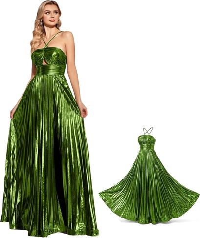 Lady's Sleeveless, Neck-Revealing, Backless, Form-Fitting Dress for a Sexy Party Occasion in Saudi Arabia