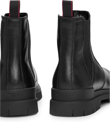 HUGO Herren Ryan Cheb Chelsea Boots aus Leder mit Charakteristischer Sohle Größe in Saudi Arabia