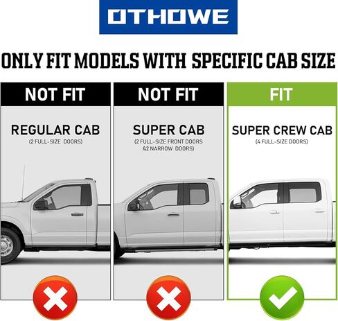 لوحات تشغيل مقاس 7 بوصات متوافقة مع سيارة Ford F150 Supercrew Cab Pickup (4 أبواب كاملة الحجم)، F150 Crew Cab Pickup مع مسحوق أسود محكم ثنائي المرحلة F150 in Kuwait
