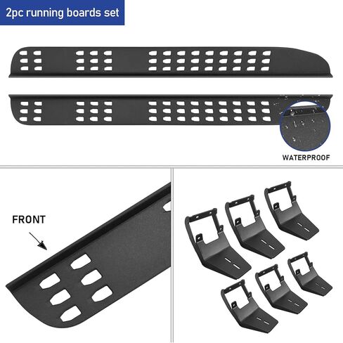 لوحات تشغيل مقاس 7 بوصات متوافقة مع سيارة Ford F150 Supercrew Cab Pickup (4 أبواب كاملة الحجم)، F150 Crew Cab Pickup مع مسحوق أسود محكم ثنائي المرحلة F150 in Kuwait