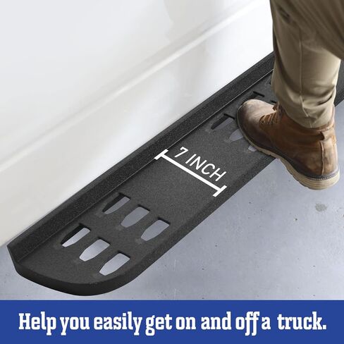 لوحات تشغيل مقاس 7 بوصات متوافقة مع سيارة Ford F150 Supercrew Cab Pickup (4 أبواب كاملة الحجم)، F150 Crew Cab Pickup مع مسحوق أسود محكم ثنائي المرحلة F150 in Kuwait