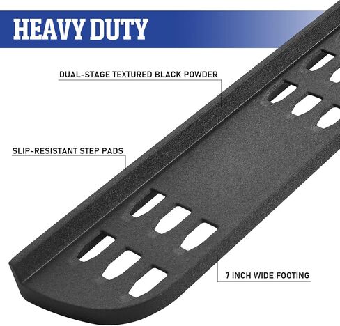 لوحات تشغيل مقاس 7 بوصات متوافقة مع سيارة Ford F150 Supercrew Cab Pickup (4 أبواب كاملة الحجم)، F150 Crew Cab Pickup مع مسحوق أسود محكم ثنائي المرحلة F150 in Kuwait