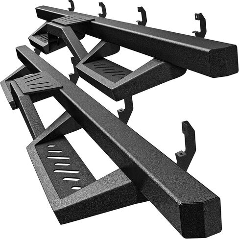 AUTOSAVER88 Running Boards Two Stairs Side Steps Compatible with 2019-2026 RAM 1500 New Body Crew Cab, Black Carbon Coated Steps Tube Rail Drop Nerf Bars in Saudi Arabia