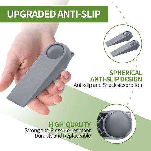 سدادات باب لأسفل الباب، أسافين سدادة باب مطاطية، حاملات أبواب لجميع أنواع الأسطح، عبوتان من سدادات أبواب الكرة السحرية، حزمة كومبو، رمادي ورمادي in Kuwait