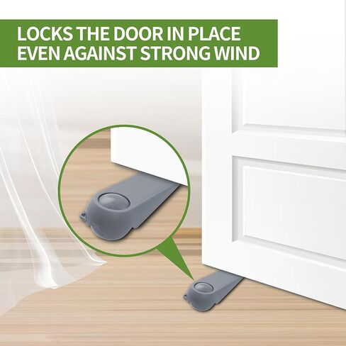 سدادات باب لأسفل الباب، أسافين سدادة باب مطاطية، حاملات أبواب لجميع أنواع الأسطح، عبوتان من سدادات أبواب الكرة السحرية، حزمة كومبو، رمادي ورمادي in Kuwait