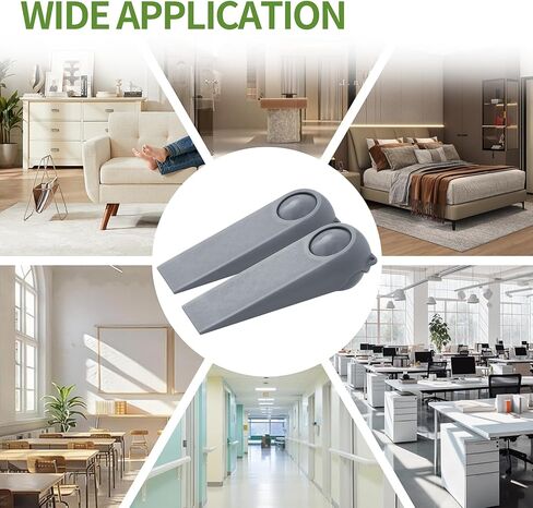 سدادات باب لأسفل الباب، أسافين سدادة باب مطاطية، حاملات أبواب لجميع أنواع الأسطح، عبوتان من سدادات أبواب الكرة السحرية، حزمة كومبو، رمادي ورمادي in Kuwait