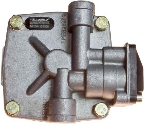 World American WAKN30400, Relay Emergency Valve 3 PSI Fits Heavy-Duty Air Brake Systems, Replaces Haldex KN30400, Meritor R955KN30400, Bendix KN30300XM1DRMAN Charging Style, 1/4 Control & Emergency in Saudi Arabia