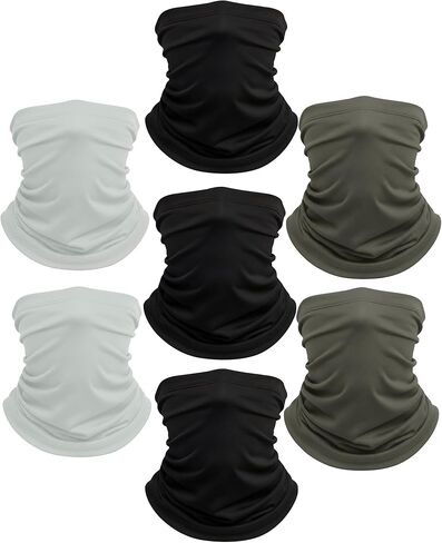 Xeoxarel Neck Gaiter, 7 Pack Cooling UV Protection, Bandana Face Mask Scarf for Men and Women in Saudi Arabia