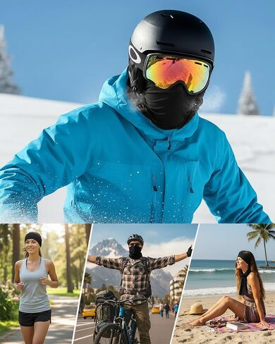 Xeoxarel Neck Gaiter, 7 Pack Cooling UV Protection, Bandana Face Mask Scarf for Men and Women in Saudi Arabia