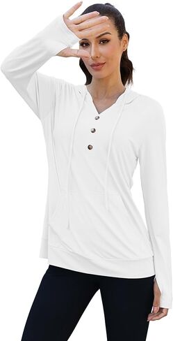 Womens Sun Shirts UPF50+ Rash Guard UV Protection Quick Dry Hoodies Workout Athletic Tops Fitness Clothing in Saudi Arabia