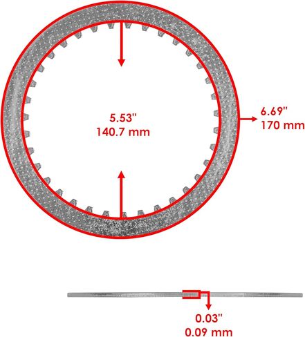 Caltric Clutch Friction Plates kit Compatible with Kawasaki Vulcan 1600 Classic VN1600 / Vulcan 1600 Mean Streak VN1600 2004-2008 / Vulcan 1600 Nomad VN1600 2005-2008 in Saudi Arabia