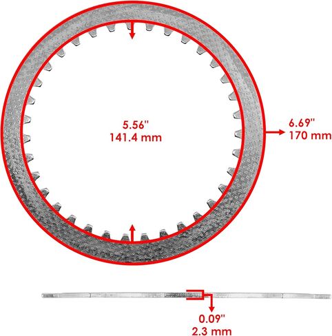 Caltric Clutch Friction Plates kit Compatible with Kawasaki Vulcan 1600 Classic VN1600 / Vulcan 1600 Mean Streak VN1600 2004-2008 / Vulcan 1600 Nomad VN1600 2005-2008 in Saudi Arabia