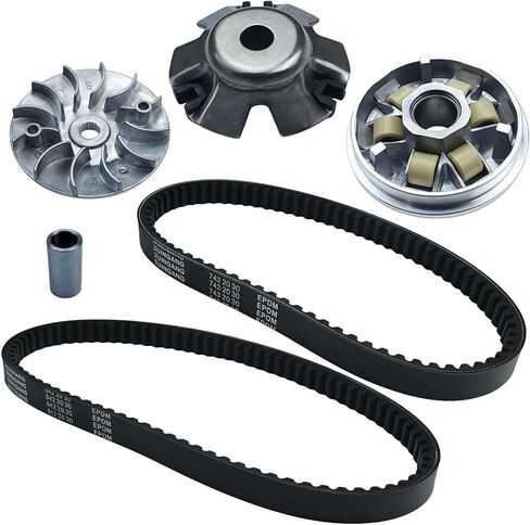 GY6 125cc/150cc Rear Clutch，Clutch Kits and Variator Assembly with 743+842 belt Compatible for 4-Stroke Engine Scooter ATV Taotao Roketa Sunl in Kuwait