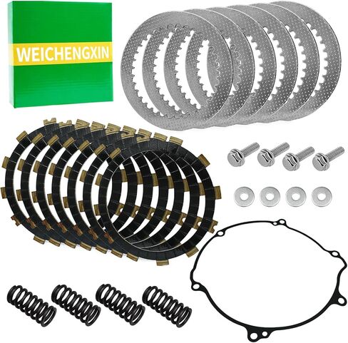 Clutch Friction w/Steel Plates Springs & Clutch Outer Cover Gasket for Kawasaki KX125 1997-2002 130881102 13088-1008 13088-1102 in Saudi Arabia