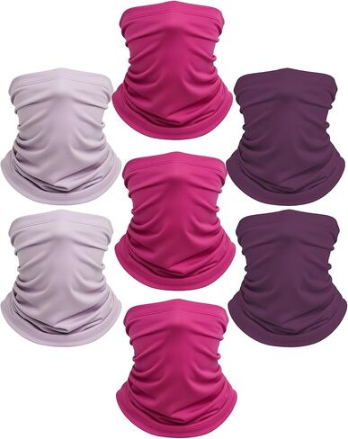 Xeoxarel Neck Gaiter, 7 Pack Cooling UV Protection, Bandana Face Mask Scarf for Men and Women in Kuwait