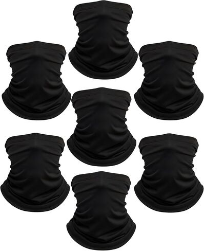 Xeoxarel Neck Gaiter, 7 Pack Cooling UV Protection, Bandana Face Mask Scarf for Men and Women in Saudi Arabia