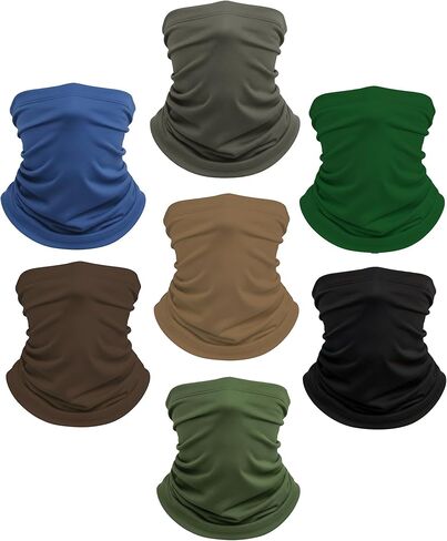Xeoxarel Neck Gaiter, 7 Pack Cooling UV Protection, Bandana Face Mask Scarf for Men and Women in Saudi Arabia