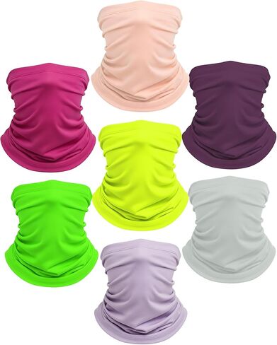 Xeoxarel Neck Gaiter, 7 Pack Cooling UV Protection, Bandana Face Mask Scarf for Men and Women in Saudi Arabia