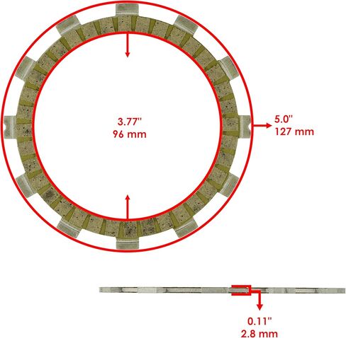 Caltric Clutch Friction Plates Compatible with Suzuki RM125 1984-1991 / LT-F300F 1999-2002/21441-11900 in Saudi Arabia