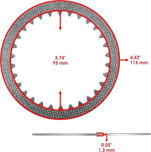Caltric Clutch Friction Plates Compatible with Suzuki RM125 1984-1991 / LT-F300F 1999-2002/21441-11900 in Saudi Arabia
