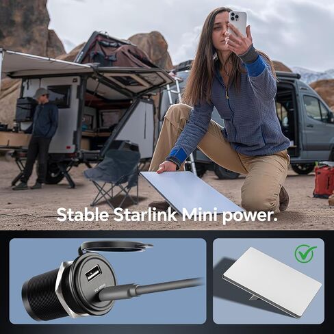 منفذ USB 118 وات 12 فولت 100 وات شاحن سيارة للكمبيوتر المحمول من النوع C، 18 وات QC3.0 USB شحن سريع مقاوم للماء مقبس مزدوج المنفذ، ملحقات بديلة ولاعة السجائر لقارب شاحنة مقطورة RV (قطعتان) in Kuwait