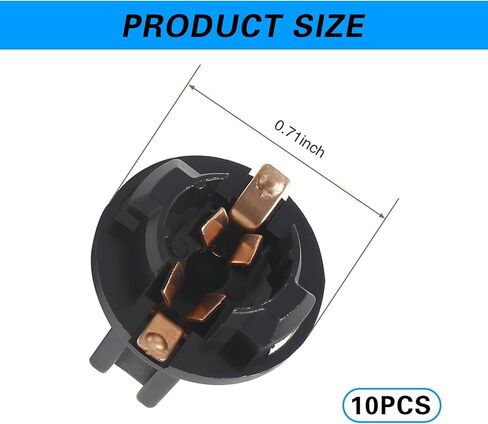 ijuicy 10 PCS T10 194 LED Instrument Panel Light Bulb Socket, Twist Lock Wedge Dashboard Bulb Socket Base, Car Gauge Cluster Bulbs Base (Black) in Saudi Arabia