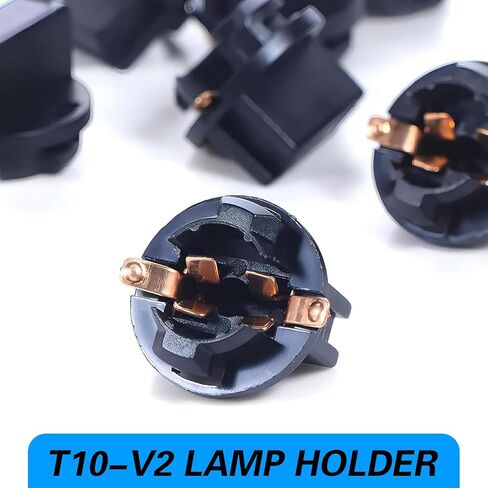 ijuicy 10 PCS T10 194 LED Instrument Panel Light Bulb Socket, Twist Lock Wedge Dashboard Bulb Socket Base, Car Gauge Cluster Bulbs Base (Black) in Saudi Arabia