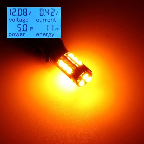 H21W BAY9S LED Bulb,AC/DC 9-30V 1200LM CANBUS Error Free 15-SMD 3030 Chip 64136 LED Light Bulb for Car Interior Dome Map Door Courtesy License Plate Lights.2-Pack. (H21W BAY9S, Amber/Yellow) in Kuwait