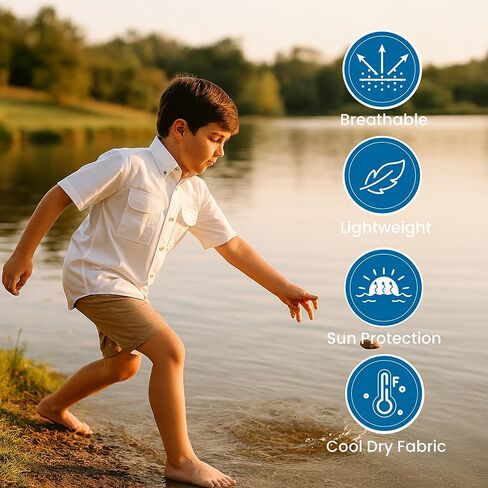 Kids Fishing Shirt Short Sleeves in Saudi Arabia