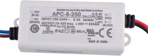 1 قطعة APC-8-250 250mA 8 واط إخراج واحد تيار مستمر تحويل التيار الكهربائي LED سائق in Saudi Arabia