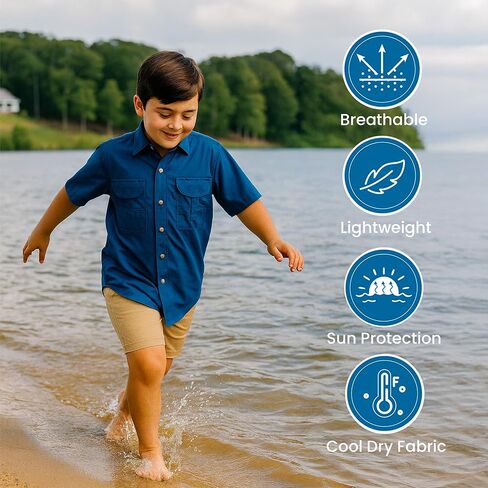 Kids Fishing Shirt Short Sleeves in Saudi Arabia