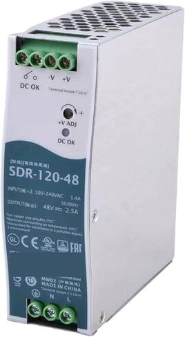 1pcs SDR-120-48 120W 48V 2.5A Single Output Industrial DIN Rail Switching Power Supply in Saudi Arabia