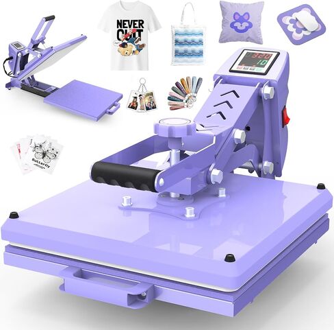 AKEYDIY 15" x 15" Heat Press for T Shirts Slide Out - Fast Heating for Sublimation, Industrial Even Heat Transfer & Precise Temp Control, Shirt Heat Press for Vinyl & Fabric Projects (15x15 Black) in Saudi Arabia