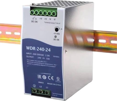 1 قطعة WDR-240-24 24V10A 240 واط مخرج واحد مصدر طاقة السكك الحديدية الصناعية DIN in Saudi Arabia