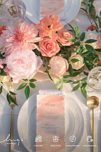 Ling's Momemnt Italian Ruscus Artificial Plants Vines,5.8ft Detachable Hanging Laurel Leaves Greenery Garland, Realistic Texture Filler Decor for Room/Wall/Office, Wedding Arrangement, Outdoor/Shelf in Kuwait