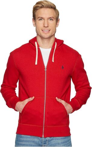 POLO RALPH LAUREN Men's Fleece Zip Hoodie, Red, S in Saudi Arabia