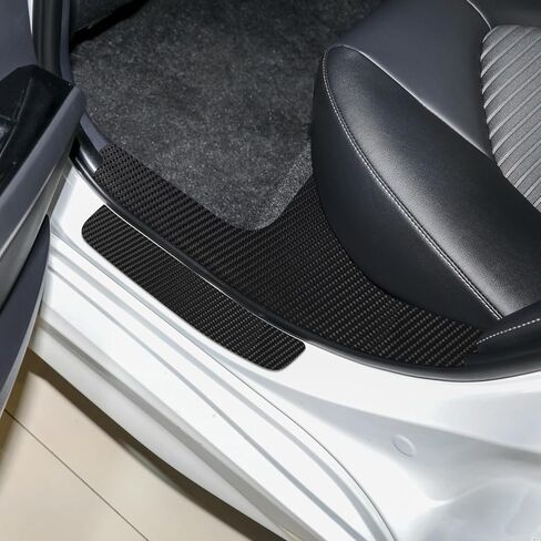 Bilisin 9PCS Car Door Sill Protector Compatible with Toyota Camry 8th Gen 2018-2023,Carbon Fiber Leather Auto Trunk Door Sill Entry Guard Scratch Protector Accessories in Kuwait