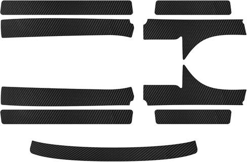 Bilisin 9PCS Car Door Sill Protector Compatible with Toyota Camry 8th Gen 2018-2023,Carbon Fiber Leather Auto Trunk Door Sill Entry Guard Scratch Protector Accessories in Kuwait