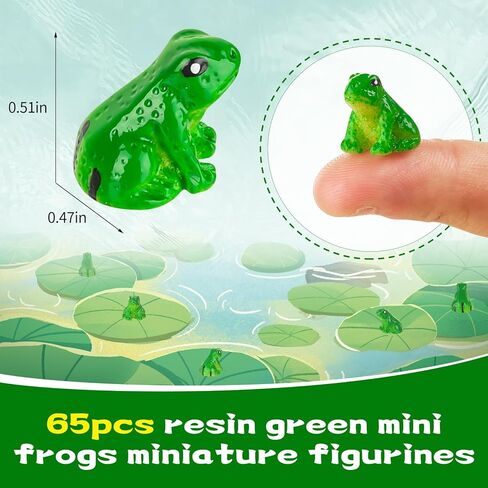 130PCS Mini Resin Frogs Animal Ornaments, Suitable for Garden Lawn, Toy Houses, Miniature Landscapes, DIY Creations, and Home Outdoor Party Decorations in Saudi Arabia