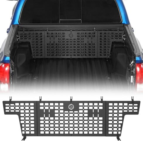 رف شحن بلوحة MOLLE للسرير الأمامي من Hooke Road Tacoma لسيارة Toyota Tacoma 2005-2023 - منظم شاحنة تخزين الأمتعة من الفولاذ الصلب in Saudi Arabia
