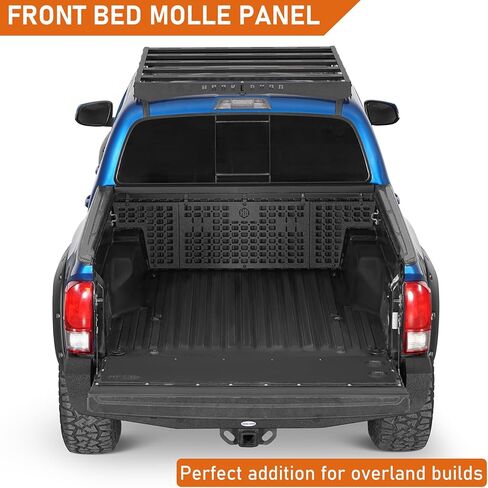 رف شحن بلوحة MOLLE للسرير الأمامي من Hooke Road Tacoma لسيارة Toyota Tacoma 2005-2023 - منظم شاحنة تخزين الأمتعة من الفولاذ الصلب in Saudi Arabia