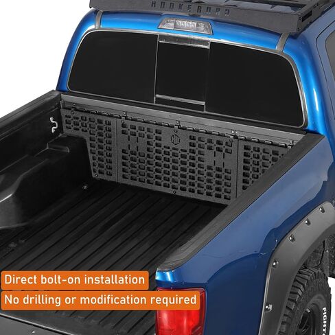 رف شحن بلوحة MOLLE للسرير الأمامي من Hooke Road Tacoma لسيارة Toyota Tacoma 2005-2023 - منظم شاحنة تخزين الأمتعة من الفولاذ الصلب in Saudi Arabia