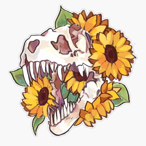 Dinosaur Skull Vinyl Decal Sticker Car Waterproof Car Decal Bumper Sticker 5" in Kuwait